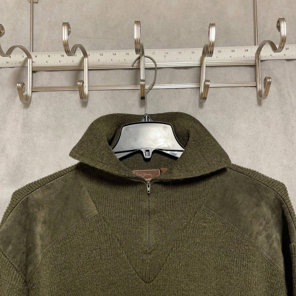 Le Chameau Sweater Men L Hunting Shooting 1/4 Zip High Neck Wool Blend Outdoor